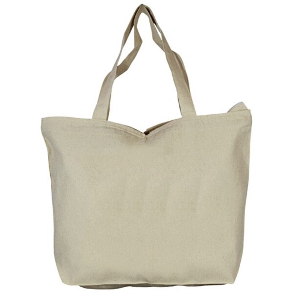 Top Zippered Cotton Tote | Bagmasters