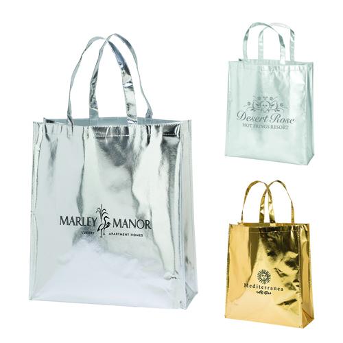 metallic tote