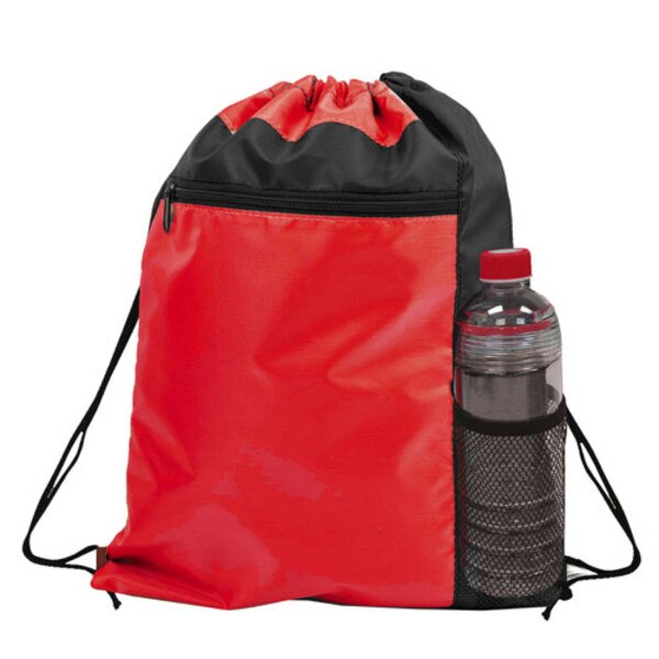 Sports Zippered Drawstring Backpack Bagmasters