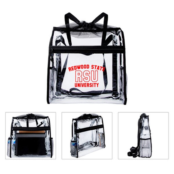 Custom Printed Ramsey Clear Drawstring Backpack Bagmasters