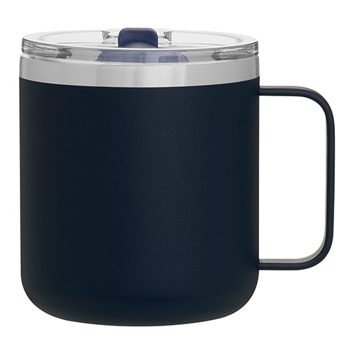 RTIC Coffee Mug With Handle, 12oz, White, Portable Travel Thermal Camping Cup Vacuum Insulated Lid Stainless Steel Sweat Proof Keeps Hot Cold Longer