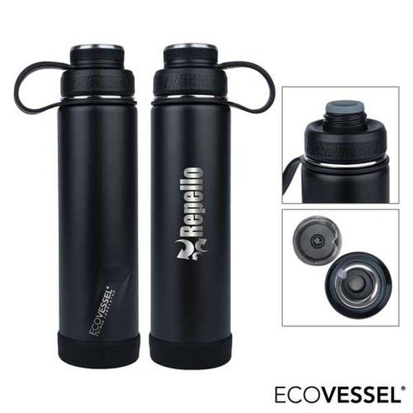 Ecovessel 24oz Insulated Stainless Steel Water Bottle With Dual