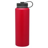 Theroflask Bouteille d'eau isothere à double paroi en acier inoxydable, 1 892,7 l, noir