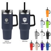 Design Bulk Custom 20 oz Travel Tumblers w Handle and Engraved Logo -  Kodiak Wholesale