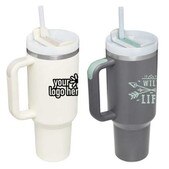 Design Bulk Custom 20 oz Travel Tumblers w Handle and Engraved Logo -  Kodiak Wholesale