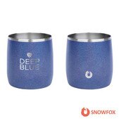 Custom Printed Snowfox 11oz Shimmer Finish Vacuum Insulated Whiskey Rocks  Tumbler