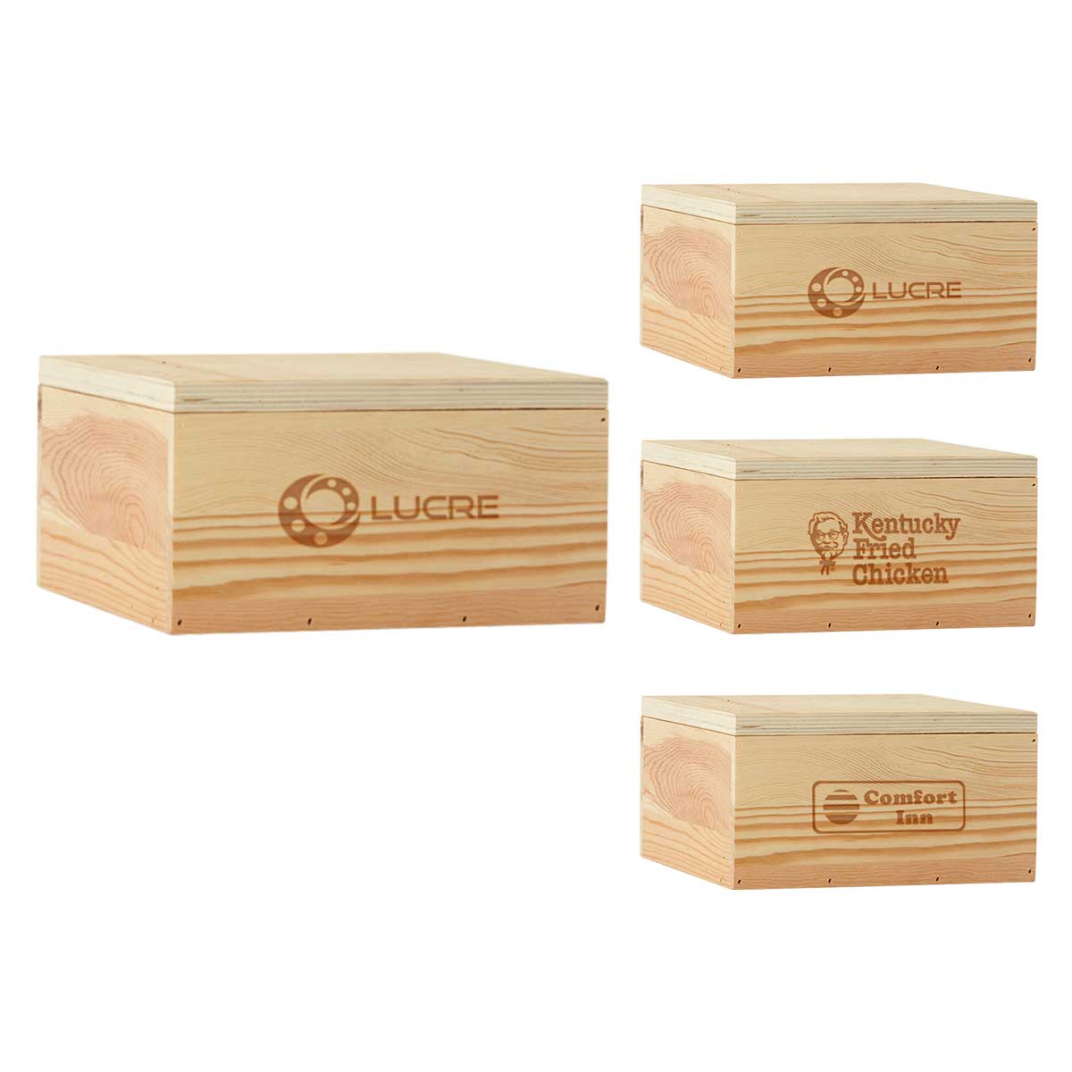 large square wooden box