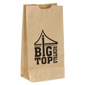 Paper Grocery Bags - 6 x 3 5/8 x 11, #6, White